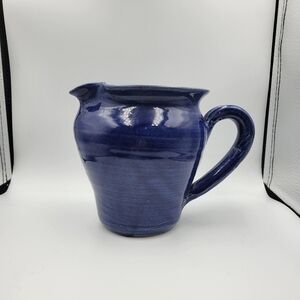 Studio Art Pottery Blue Pitcher